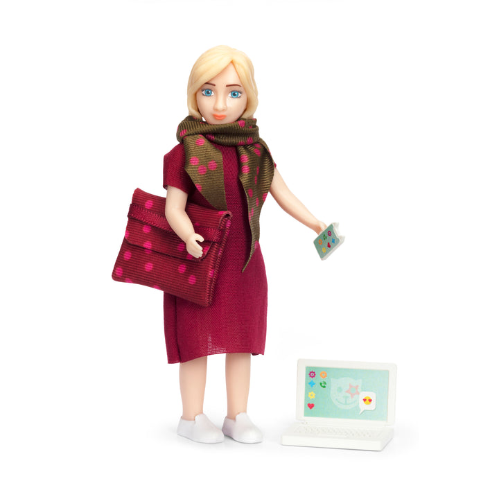 Lundby Woman with Laptop and Carry Bag