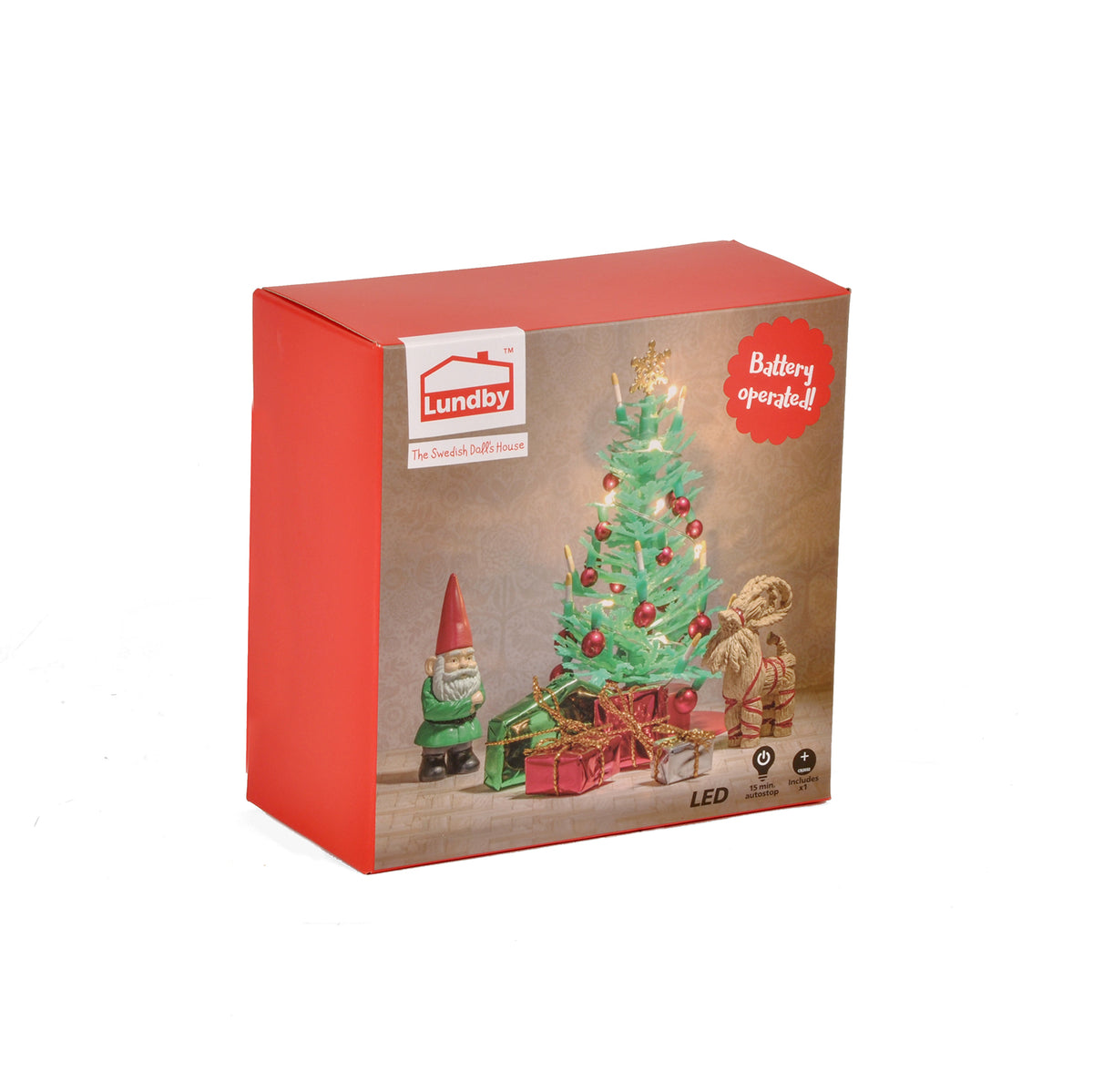 Lundby Dolls House Christmas Tree Button Battery Operated Lundby