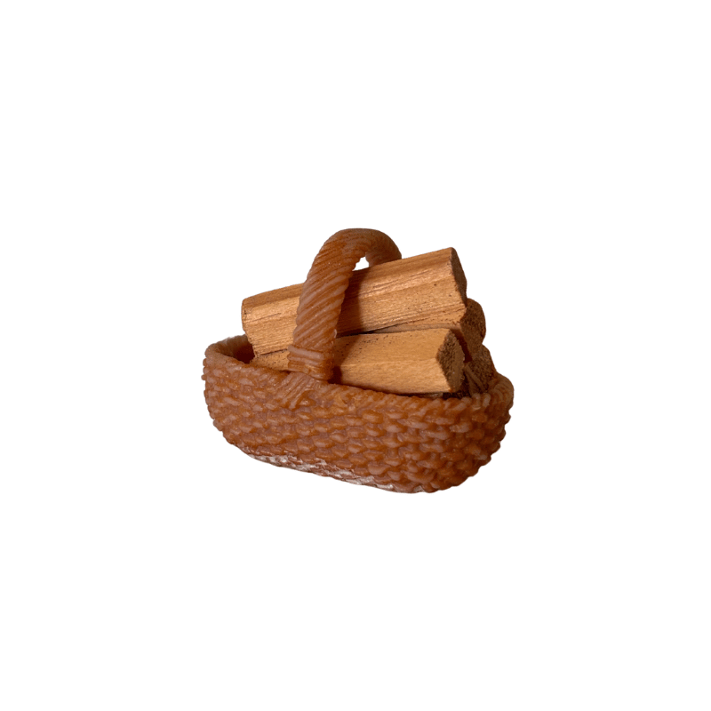 Lundby Doll House Ex-Display - Faux Weaved Basket full of Logs