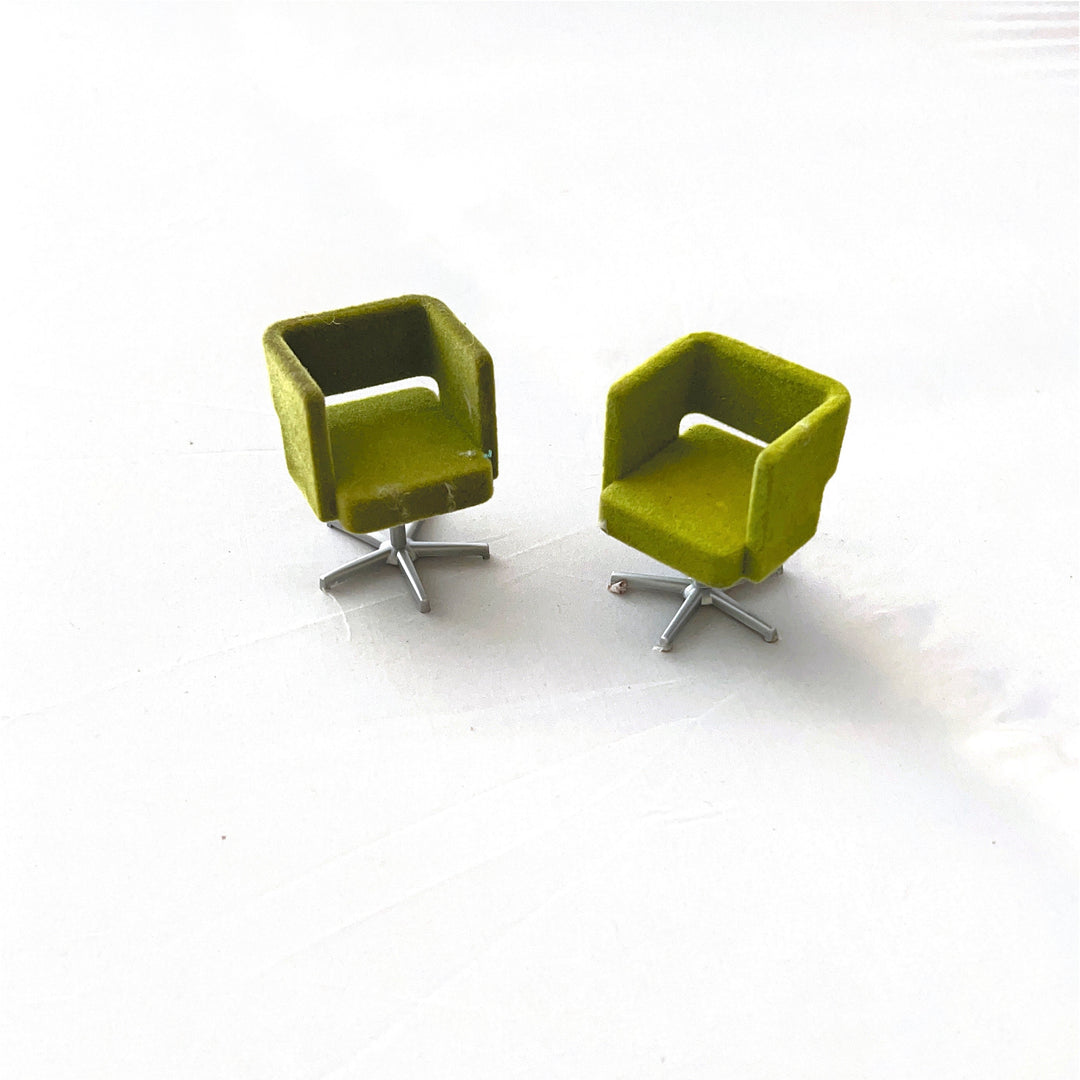 Lundby Chairs, Green Lounge Chairs Set
