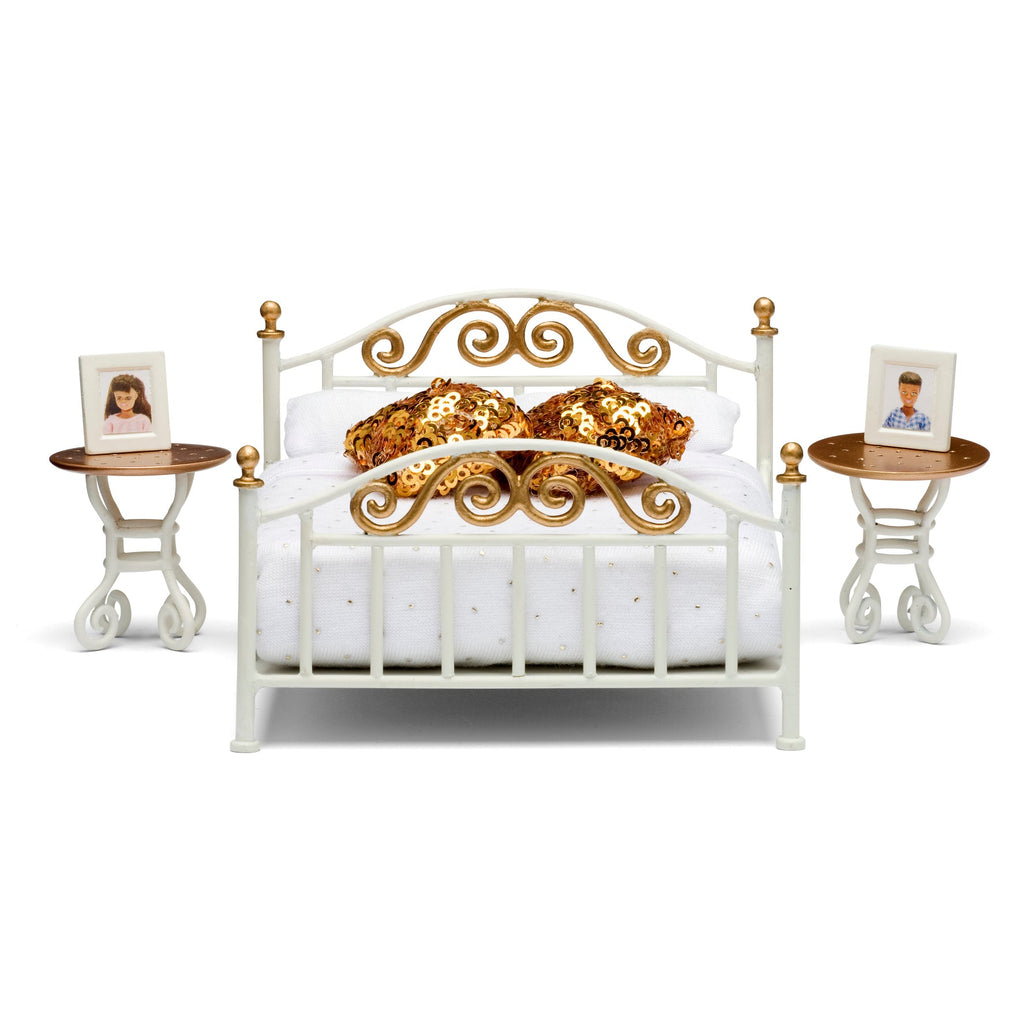 Lundby Dolls House - Bedroom Set Brass EX DISPLAY