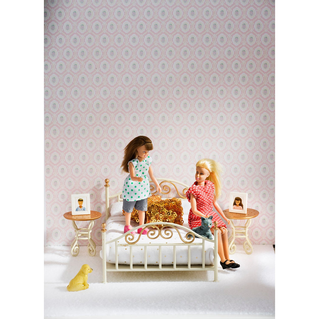 Lundby Dolls House - Bedroom Set Brass EX DISPLAY