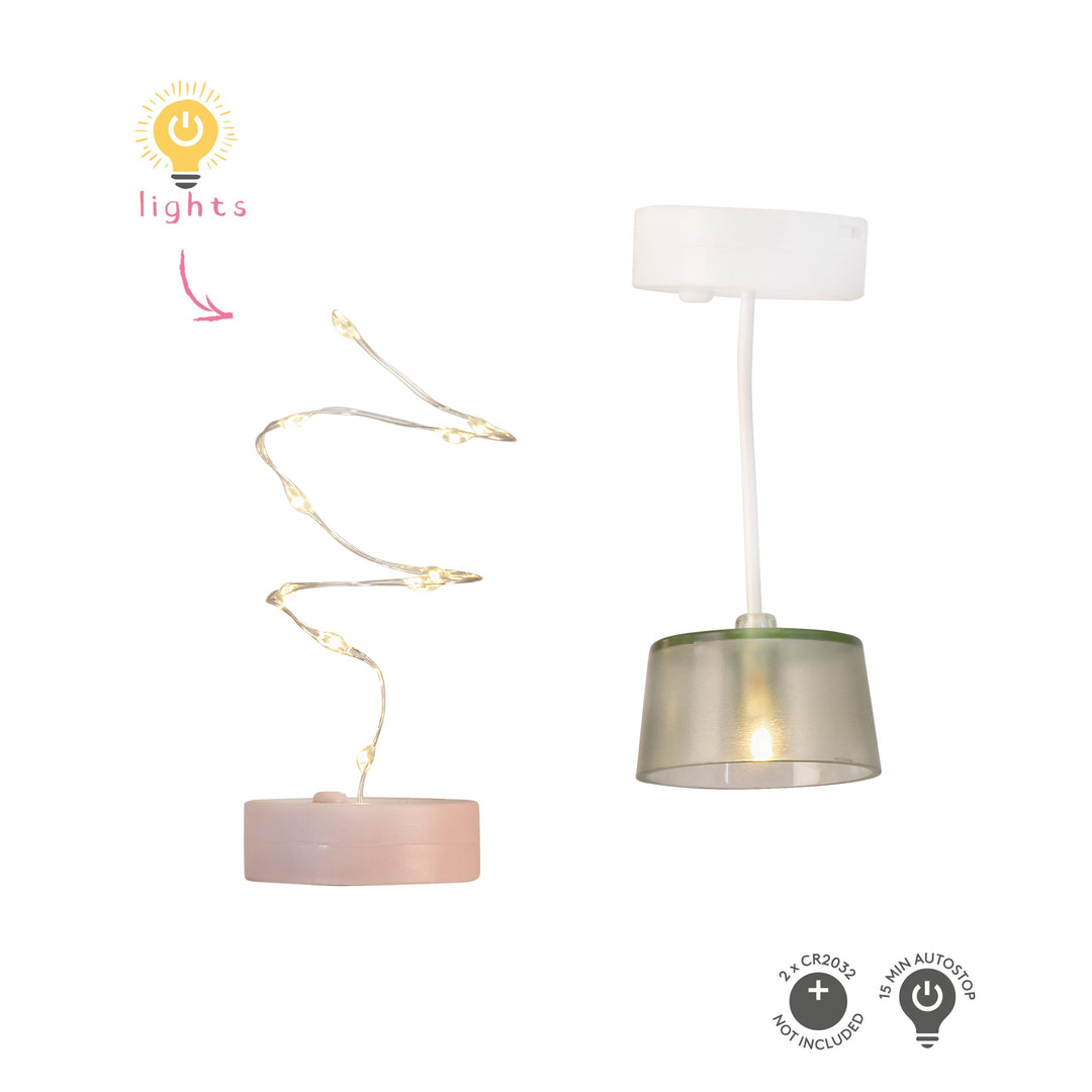 Lundby Doll House Accessories - Star Ceiling Lamps, 2 pcs