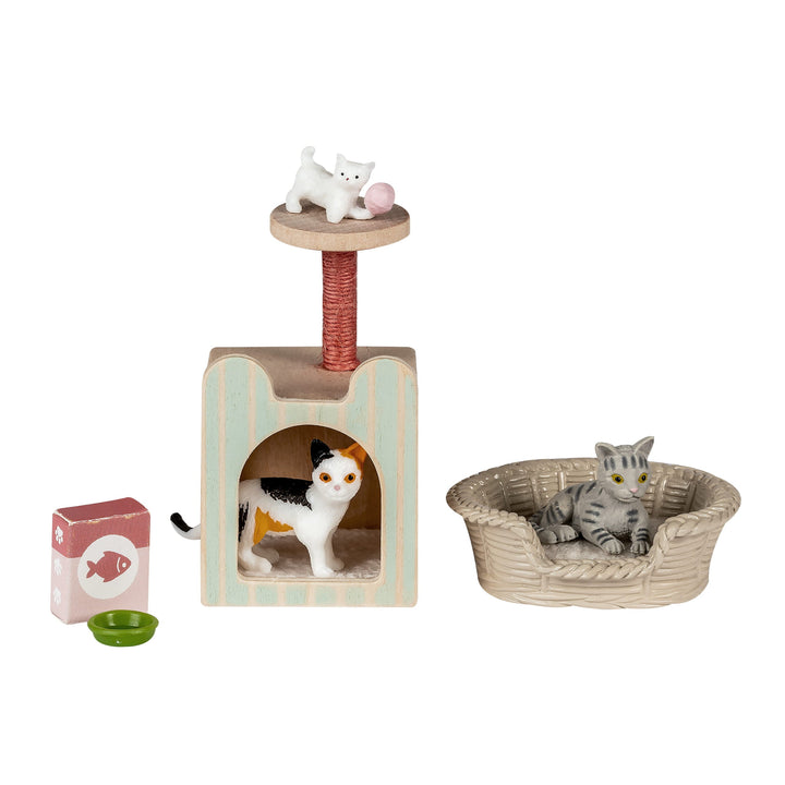 Lundby Doll House Pet - Cat Set, 8 pcs