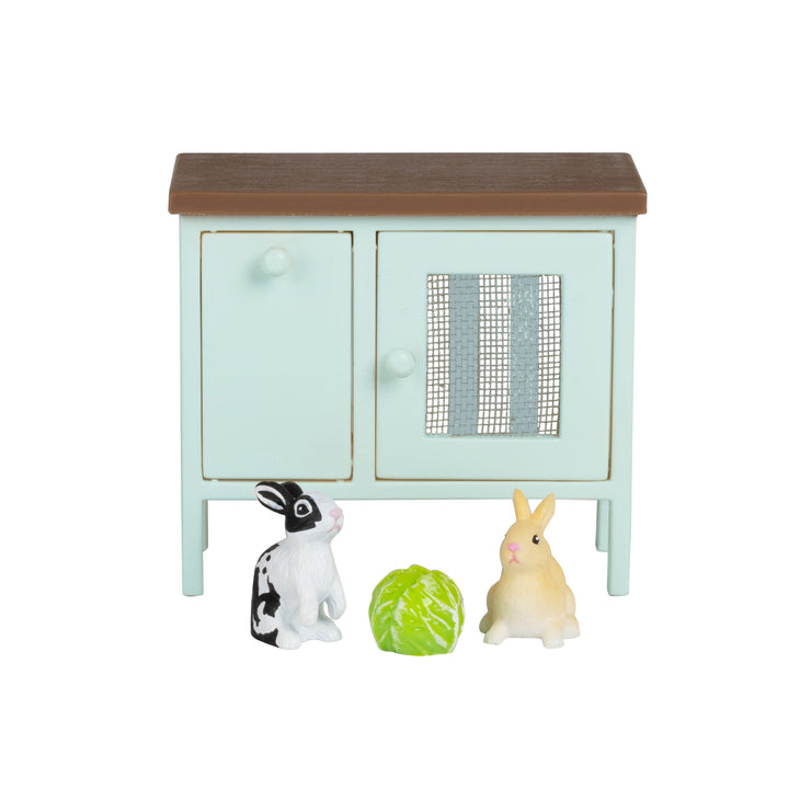 Lundby Doll House Pets - Rabbit Hutch Set, 4pcs