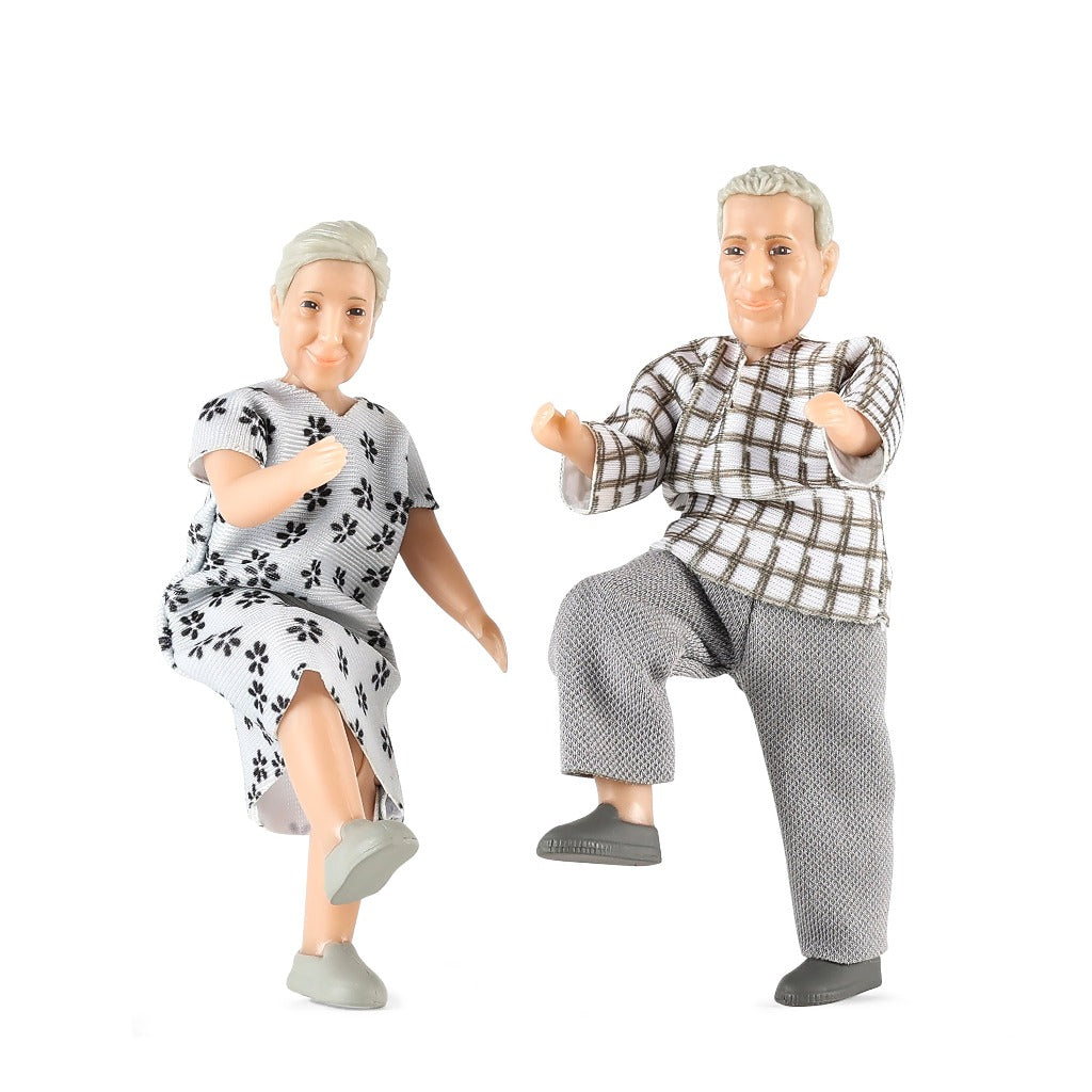 Lundby Dolls House - Jamie Dolls Elderly Couple / Grandparents