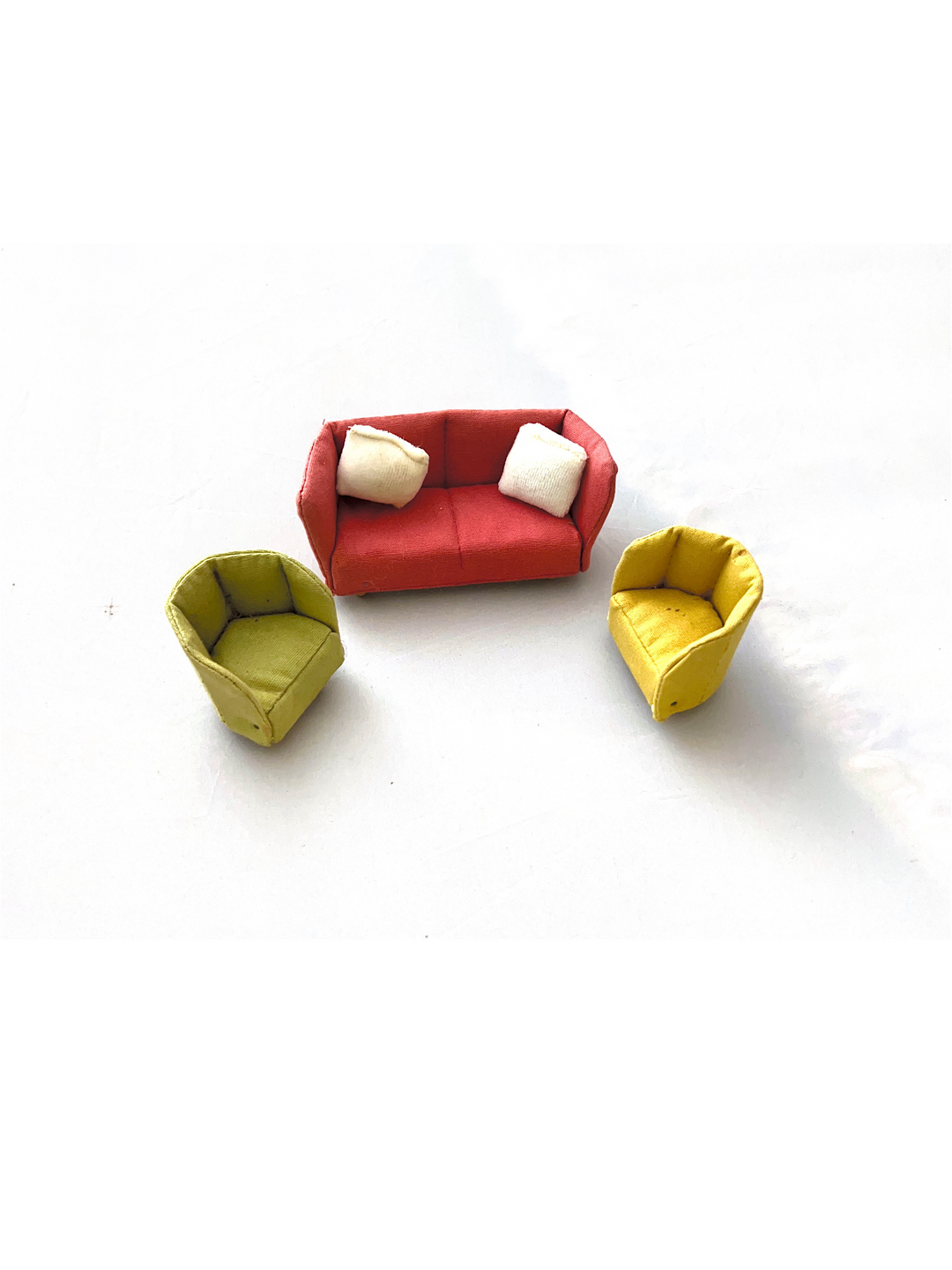 Lundby Dolls House - Red Sofa & Chairs Set