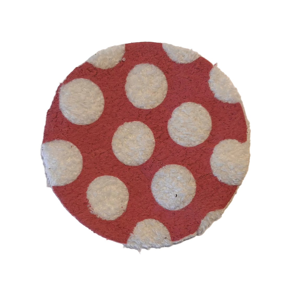 Lundby Dolls House Pre-Loved - Purple Polka Dot Rug