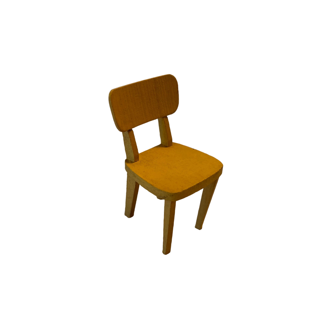 Lundby Doll House Pre-Loved - Vintage Yellow Kitchen Chair