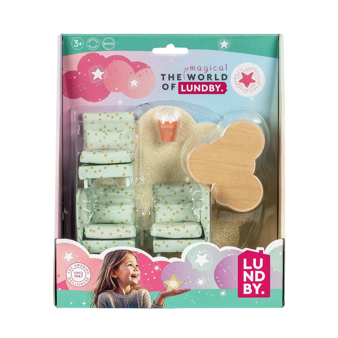 Lundby Doll House Furniture - Modular Lounge &amp; Coffee Table Set