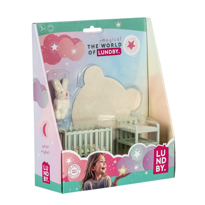 Lundby Doll House Furniture - Cot &amp; Change Table Set