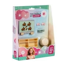 Lundby Doll House Furniture - TV, Bookcase &amp; Gaming Set