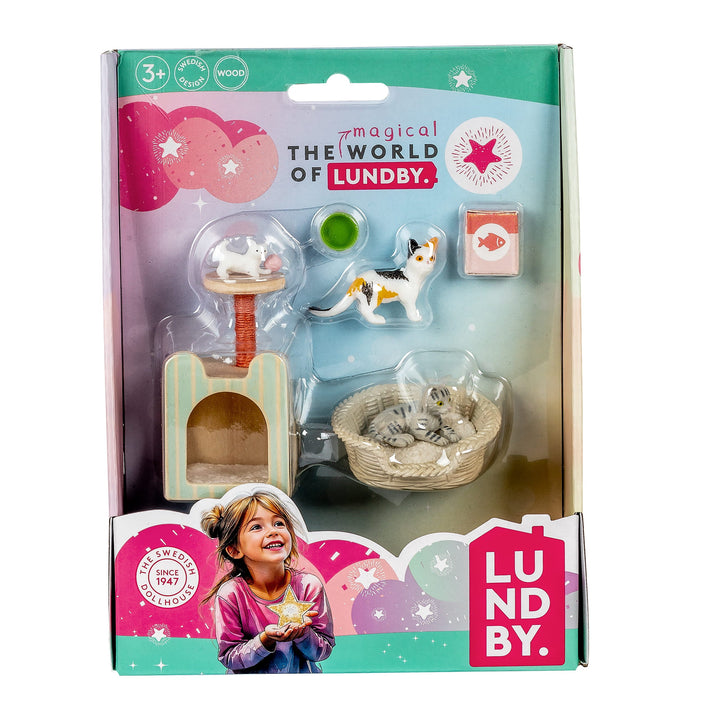 Lundby Doll House Pet - Cat Set, 8 pcs