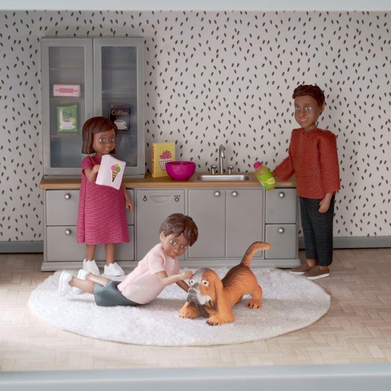 Lundby Doll House Furniture - Kitchen Counter, Sink &amp; Dishwasher Set