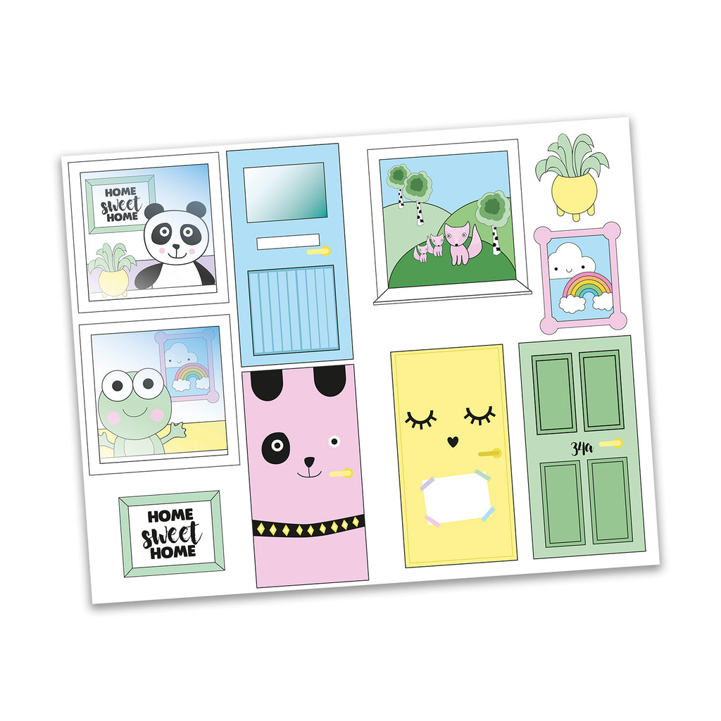 Lundby Dolls House - Creative Sticker Sheet - Windows and Doors