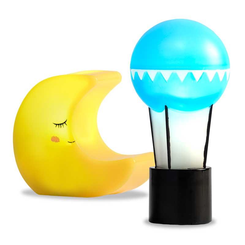 Moon and Sun Battery Operated Lamp Set - Button Battery Operated