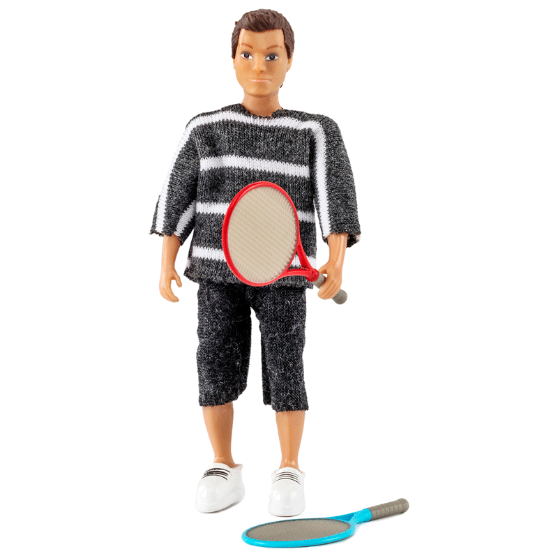 Lundby Dolls House - Father and Tennis Racquet - PACKAGING FLAWS