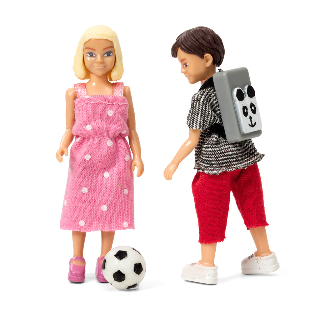 Lundby Dolls House - School Girl and Boy