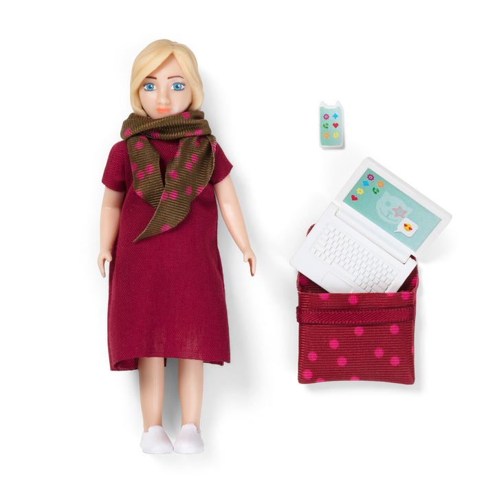 Lundby Woman with Laptop and Carry Bag