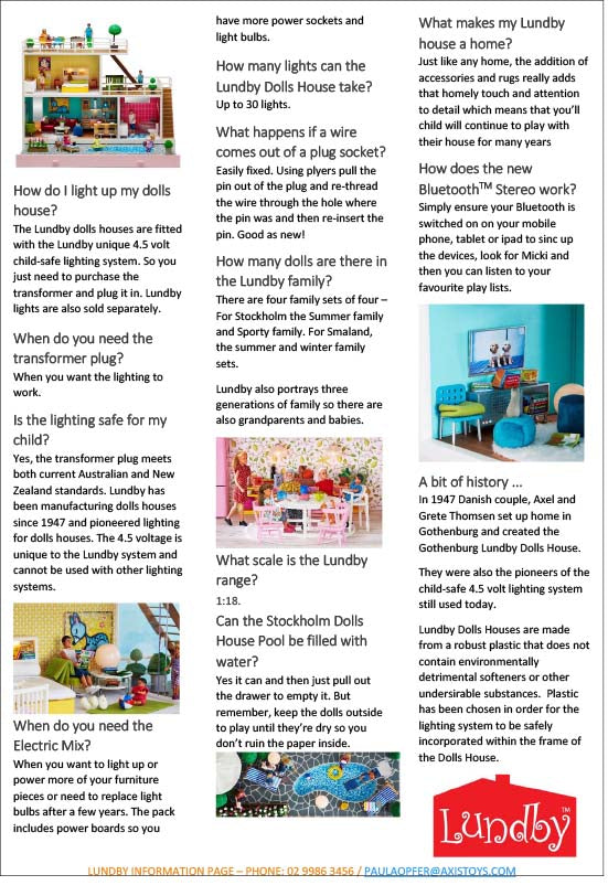 Lundby Dolls House - Questions and Answers page 1