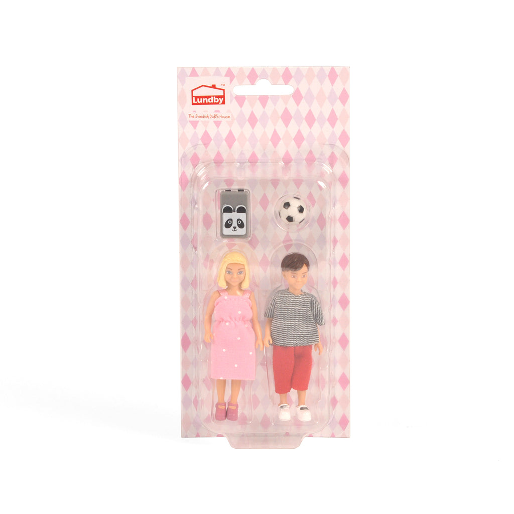 Lundby Dolls House - School Girl and Boy